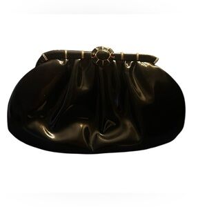 Judith Lieberman Patent Leather Clutch Evening Bag Crossbody Purse Vintage